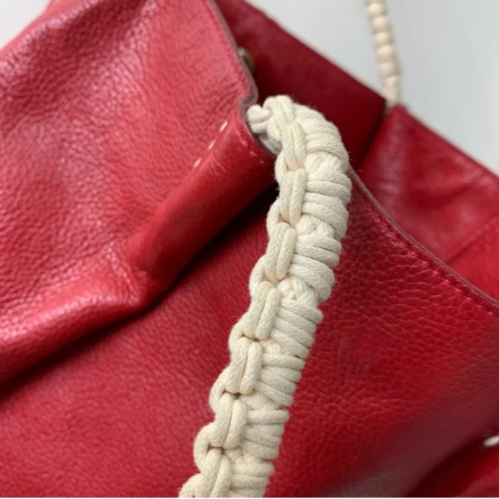 Carpaccioli Red Leather bucket bag